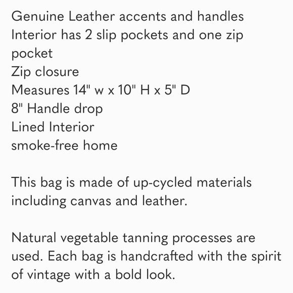 Myra Bag Carroty up cycled handbag NWT - Picture 7 of 8